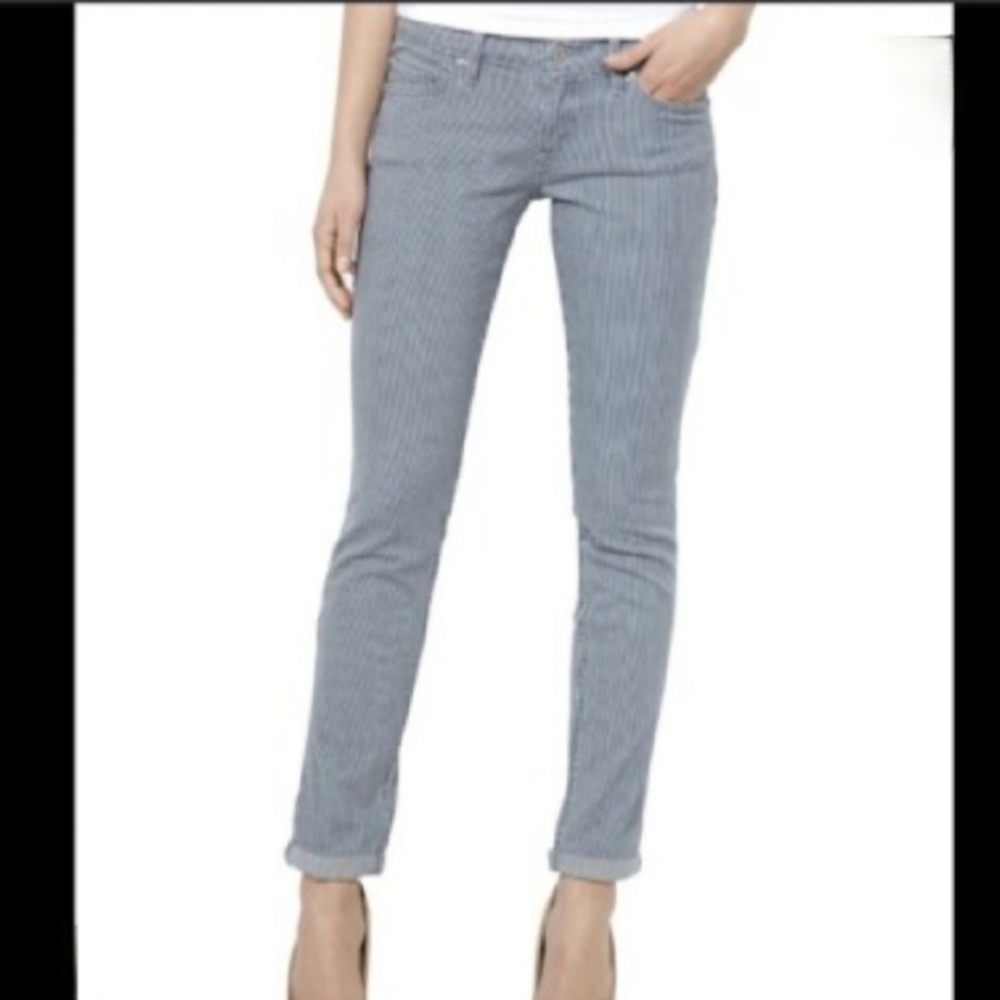 Levi's 524 Womens Skinny Pinstripe Jeans 32 Waist